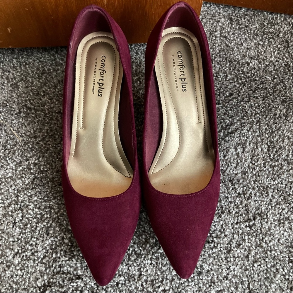 Mauve/plum kitten heels